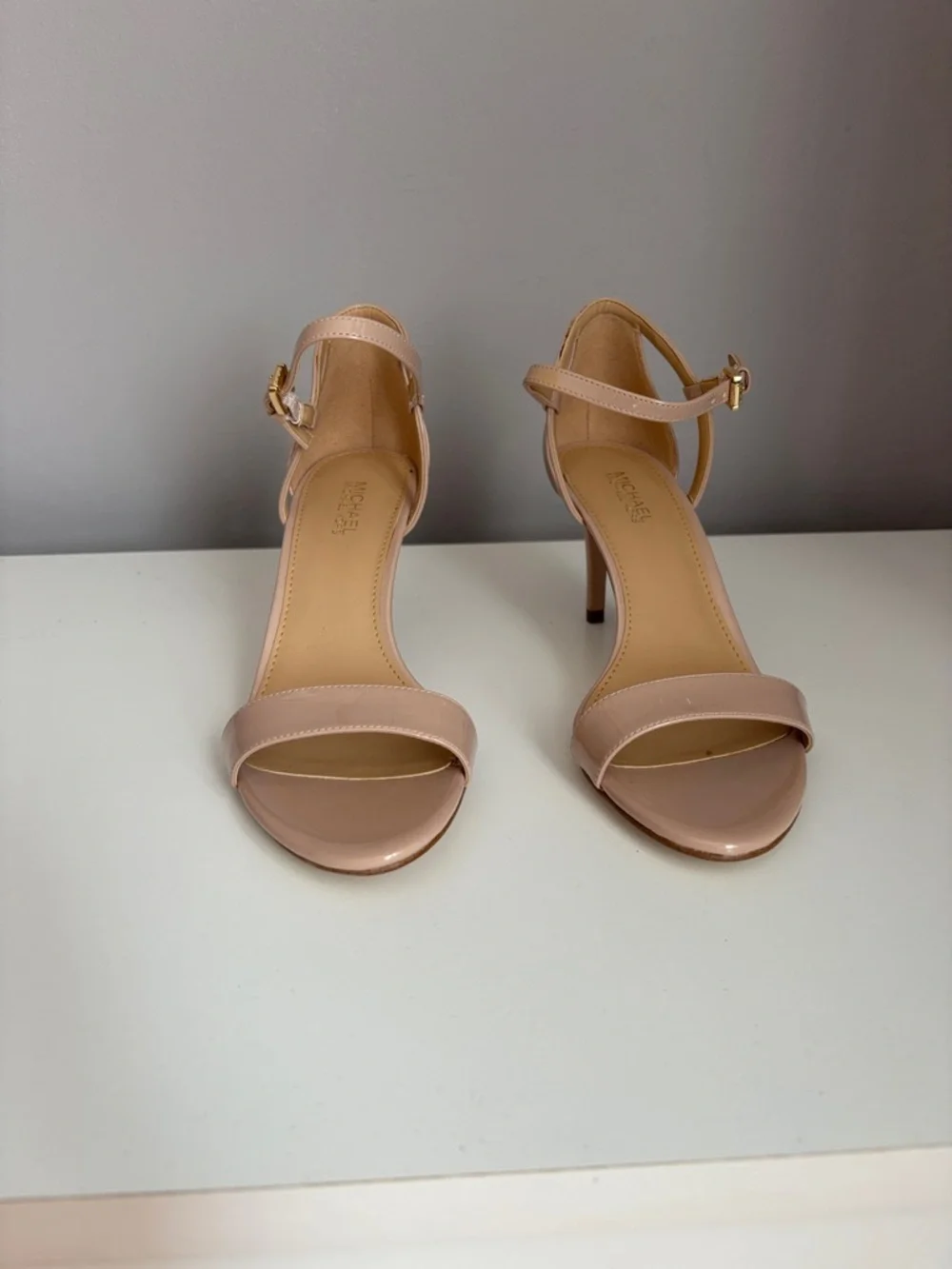 Michael Kors Light Blush Patent Leather Stiletto Sandals